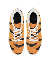 Womens Sneakers,  Orange And Black Tiger Striped  Running Shoes - Horizon Bliss