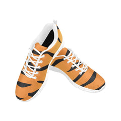 Womens Sneakers,  Orange And Black Tiger Striped  Running Shoes - Horizon Bliss