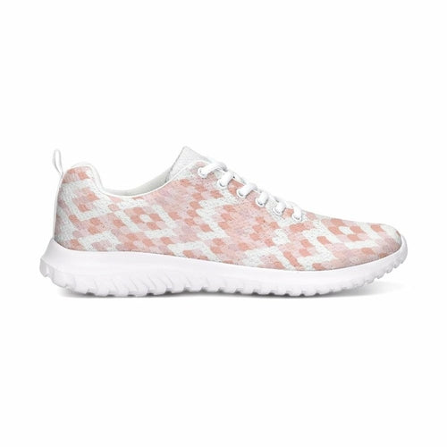 Womens Sneakers, Pink & White Low Top Canvas Running Shoes - Horizon Bliss