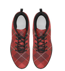 Womens Sneakers,  Red Plaid  Running Shoes - Horizon Bliss