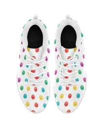 Womens Sneakers, Multicolor Polka Dot Running Shoes - Horizon Bliss