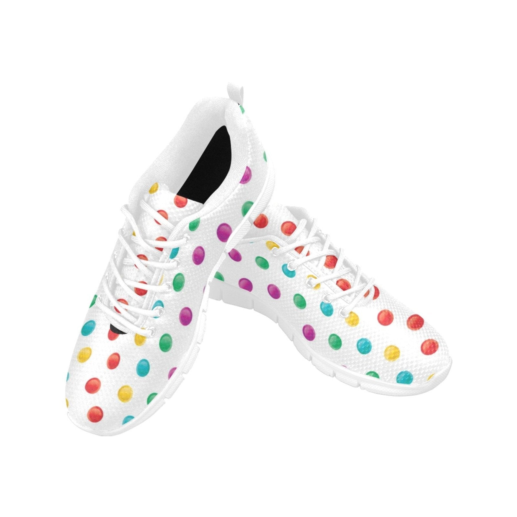 Womens Sneakers, Multicolor Polka Dot Running Shoes - Horizon Bliss