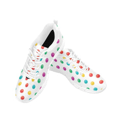 Womens Sneakers, Multicolor Polka Dot Running Shoes - Horizon Bliss