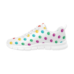 Womens Sneakers, Multicolor Polka Dot Running Shoes - Horizon Bliss