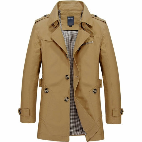 Mens Classic Trench Coat - Horizon Bliss